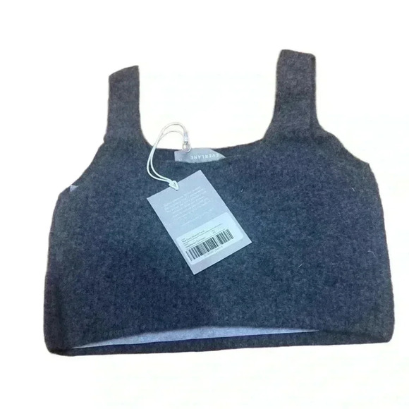 Everlane The Cozy Stretch Tank Heathered Charcoal Size XS NWT - Picture 3 of 3